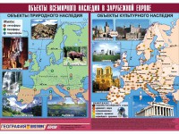 Таблица демонстрационная "Объекты всемирного наследия в Зарубежной Европе" (винил 100*140) - fgospostavki.ru - Тула
