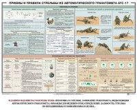 Плакат "Приемы и правила стрельбы из автоматического гранатомета АГС-17" - fgospostavki.ru - Тула