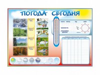 Стенд-уголок маркерный "Погода сегодня" - fgospostavki.ru - Тула