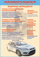 Таблица "Водителю запрещается" (100х140 сантиметров, винил) - fgospostavki.ru - Тула