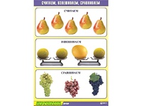 Таблица демонстрационная "Считаем, взвешиваем, сравниваем" (винил 70x100) - fgospostavki.ru - Тула