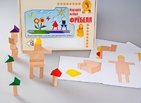Игровой набор Фребеля "Конструктор деревянный без соединений-3" (Серия "Эксперимент") - fgospostavki.ru - Тула