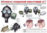 Комплект плакатов "Средства защиты органов дыхания. Противогазы, респираторы" - fgospostavki.ru - Тула