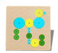 Тактильно-развивающая панель с разноцветными шестеренками - fgospostavki.ru - Тула