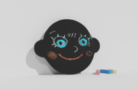 Фигурная грифельная меловая доска на тему эмоций - fgospostavki.ru - Тула