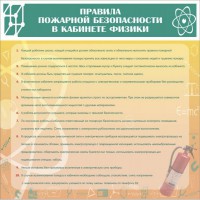 Стенд "Правила пожарной безопасности в кабинете физики" - fgospostavki.ru - Тула