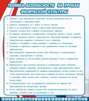 Стенд "Техника безопасности на уроках физкультуры" - fgospostavki.ru - Тула