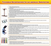 Стенд "Техника безопасности на уроках биологии" Вариант 2 - fgospostavki.ru - Тула