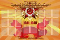 Стенд "Участники ВОВ - ученики нашей школы" - fgospostavki.ru - Тула