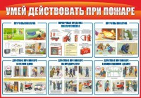 Стенд "Умей действовать при пожаре" - fgospostavki.ru - Тула