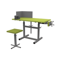 Верстак ученический комбинированный с тисками и струбциной, с защитным экраном и табуретом - fgospostavki.ru - Тула