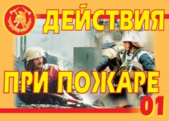 Комплект плакатов "Действия при пожаре" - fgospostavki.ru - Тула