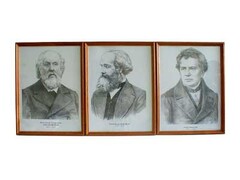 Портреты выдающихся физиков (деревянная рамка, под стеклом) - fgospostavki.ru - Тула
