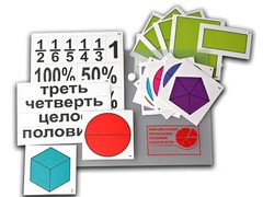 Набор для изучения простых дробей. Составление целого из частей (раздаточный) - fgospostavki.ru - Тула
