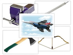 Набор предметных картинок "Оружие, военная техника. Инструменты" (48 штук, А4, с магнитами) - fgospostavki.ru - Тула