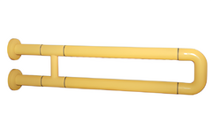 Поручень неоткидной двухопорный с антибактериальным покрытием (желтый) - fgospostavki.ru - Тула