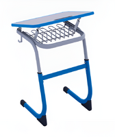 Парта одноместная регулируемая по высоте (наклонная столешница) с антивандальной кромкой - fgospostavki.ru - Тула