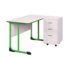 Стол учителя с тумбой с антивандальной кромкой - fgospostavki.ru - Тула