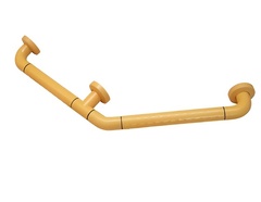 Поручень угловой трехопорный с антибактериальным покрытием (желтый) - fgospostavki.ru - Тула