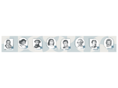 Стенд-лента "Выдающиеся путешественники и ученые-географы" - fgospostavki.ru - Тула