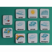 Набор карточек "Погода" (с рисунками) - fgospostavki.ru - Тула