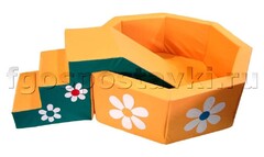 Сухой бассейн "Ромашка" восьмигранный со ступенькой - fgospostavki.ru - Тула