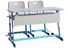 Парта NOMAD V двухместная регулируемая по высоте с антивандальной кромкой - fgospostavki.ru - Тула