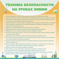Стенд "Техника безопасности на уроках химии" - fgospostavki.ru - Тула