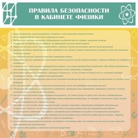 Стенд "Правила безопасности в кабинете физики" - fgospostavki.ru - Тула