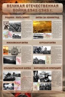 Стенд "Великая отечественная война (битвы)" - fgospostavki.ru - Тула