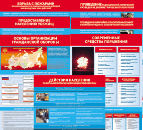 Комплект таблиц "Основы гражданской обороны (МЧС РФ)" 13 штук. - fgospostavki.ru - Тула