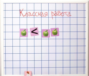 Магнитно-маркерная доска "Клетка" (86 см х 75 см) - fgospostavki.ru - Тула