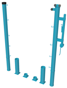 Стойки для большого тенниса с механизмом натяжения со стаканами - fgospostavki.ru - Тула