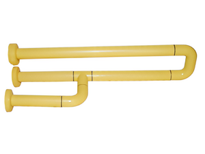 Поручень неоткидной трёхопорный с антибактериальным покрытием (желтый) - fgospostavki.ru - Тула