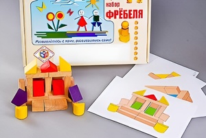 Игровой набор Фребеля "Конструктор деревянный без соединений-4" (Серия "Эксперимент") - fgospostavki.ru - Тула