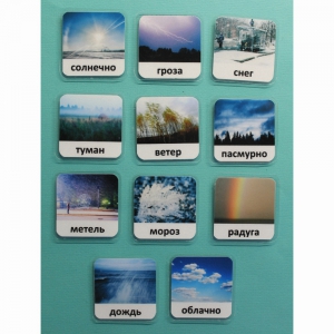 Набор карточек "Погода" (с фотографиями) - fgospostavki.ru - Тула
