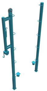 Стойки для большого тенниса с механизмом натяжения со стаканами (комплект) - fgospostavki.ru - Тула