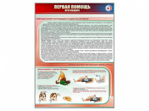 Стенд "Первая помощь при пожаре" - fgospostavki.ru - Тула