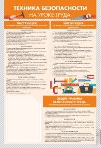 Стенд-уголок "Техника безопасности на уроках труда" - fgospostavki.ru - Тула