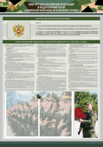 Стенд-уголок "Конституция Российской Федерации и Федеральный закон "О воинской обязанности и военной службе" - fgospostavki.ru - Тула