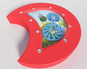 Настенный игровой модуль в виде части гусеницы с весами - fgospostavki.ru - Тула