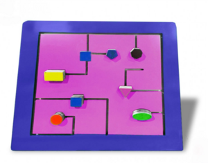 Тактильно-развивающая панель с геометрическими фигурами - fgospostavki.ru - Тула