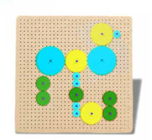 Тактильно-развивающая панель с разноцветными шестеренками - fgospostavki.ru - Тула