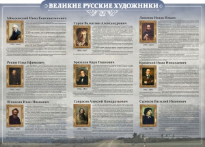 Стенд "Великие русские художники" - fgospostavki.ru - Тула