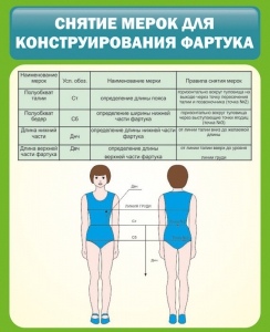 Стенд "Снятие мерок для конструирования фартука" - fgospostavki.ru - Тула
