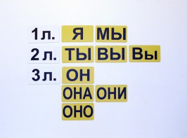 Набор магнитных карточек "Личные местоимения" (фон жёлтый) - fgospostavki.ru - Тула