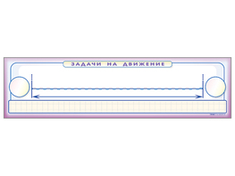 Панно (демонстрационное) магнитно-маркерное "Задачи на движение" + комплект тематических магнитов - fgospostavki.ru - Тула