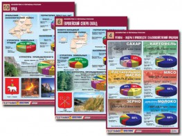 Комплект таблиц "Хозяйство и регионы России" (14 таблиц, А1, ламинированные) - fgospostavki.ru - Тула