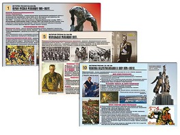 Комплект таблиц по истории "История России XX - XXI вв." раздаточные (цветные, ламинированные, А4, 12 штук) - fgospostavki.ru - Тула