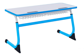 Парта SMARTY двухместная регулируемая по высоте с антивандальной кромкой - fgospostavki.ru - Тула